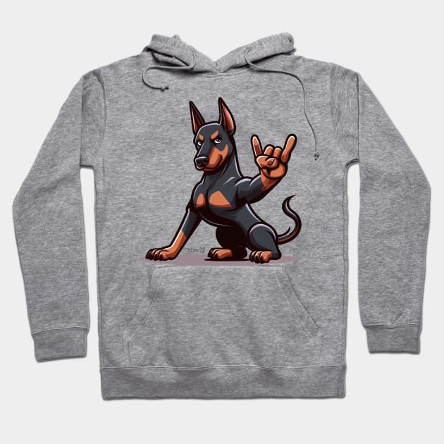 Rock Dobe Hoodie by Tedwear